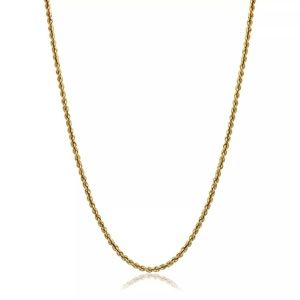 Real 30” Solid Gold Rope Chain Necklace Brand New